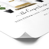 Home Sweet Home Familie Witte Waterverf deur Poster (Hoek)