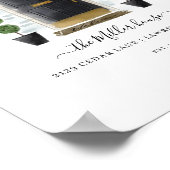 Home Sweet Home-familie - Zwarte Waterverf deur Poster (Hoek)