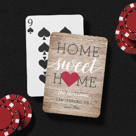 Home Sweet Home Familienaam & Hometown Pokerkaarten
