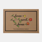 Home Sweet Home Familienaam Nieuw Adres Deurmat (Voorkant)