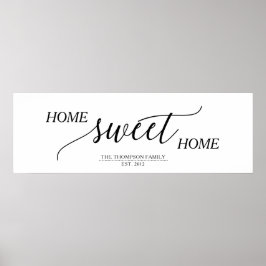Home Sweet Home Familienaam Poster