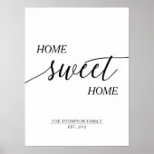 Home Sweet Home Familienaam Poster (Voorkant)