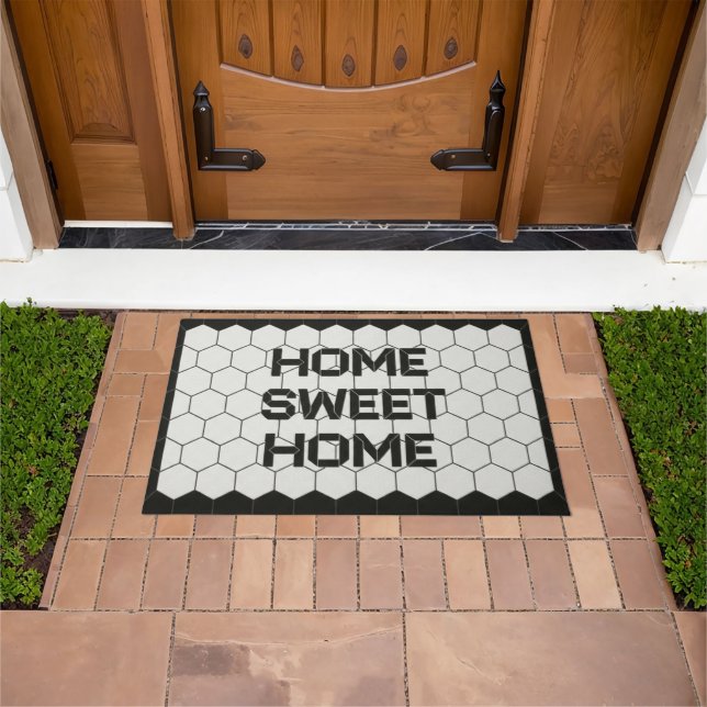 Home Sweet Home Faux Tile Doormat  Deurmat (Buiten)