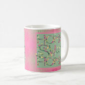 "Home Sweet Home" Floral Font Green Koffiemok (Voorkant rechts)