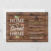 Home Sweet Home Floral Housewarming Invitation Kaart (Voorkant)