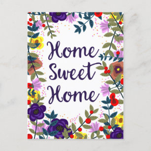 Home Sweet Home Floral Reef Briefkaart