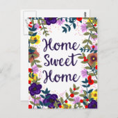 Home Sweet Home Floral Reef Briefkaart (Voorkant / Achterkant)