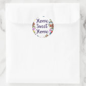 Home Sweet Home Floral Reef Ronde Sticker (Tas)