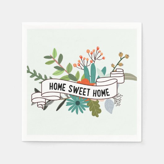 Home Sweet Home | floral Servet (Voorkant)