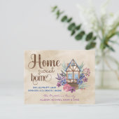Home Sweet Home Floral Waterverf Moving Briefkaart (Staand voorkant)