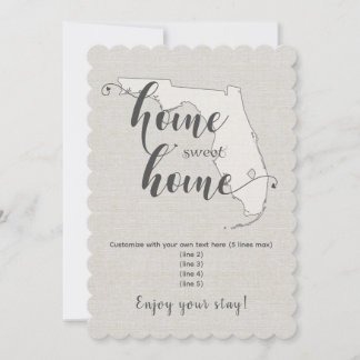 Home Sweet Home Florida Aangepast Kaart