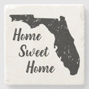 Home Sweet Home Florida state map silhouette Stenen Onderzetter