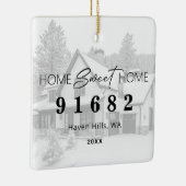 Home Sweet Home Foto Postcode Keramisch Ornament (Rechts)