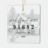 Home Sweet Home Foto Postcode Keramisch Ornament (Links)