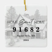 Home Sweet Home Foto Postcode Keramisch Ornament (Voorkant)