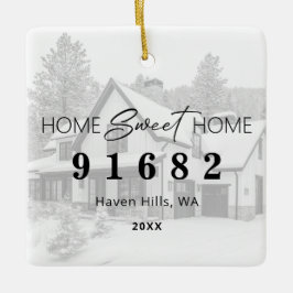 Home Sweet Home Foto Postcode Keramisch Ornament