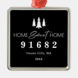 Home Sweet Home Foto Postcode Metalen Ornament