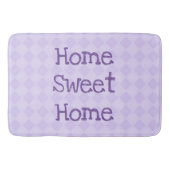 Home Sweet Home | geometrisch ruitpatroon Badmat (Voorkant)