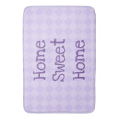 Home Sweet Home | geometrisch ruitpatroon Badmat (Voorkant Verticaal)