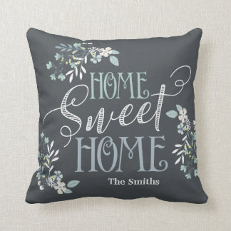 "Home Sweet Home" gepersonaliseerd bloemkussen Kussen