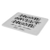 Home Sweet Home-gepersonaliseerde glazen snijboard Snijplank (Hoek)