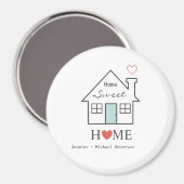 Home Sweet Home gepersonaliseerde Magnet (Voorkant / Achterkant)