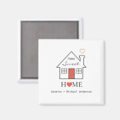 Home Sweet Home gepersonaliseerde Magnet (Voorkant / Achterkant)