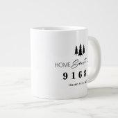 Home Sweet Home Gepersonaliseerde postcode Grote Koffiekop (Voorkant rechts)