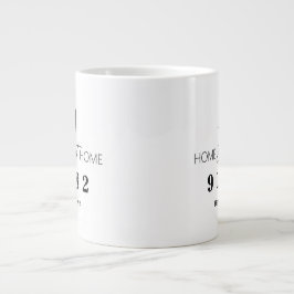 Home Sweet Home Gepersonaliseerde postcode Grote Koffiekop