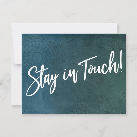 Home Sweet Home Getextureerde, unieke Blauwgroen g Kaart (Achterkant)