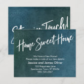 Home Sweet Home Getextureerde, unieke Blauwgroen g Kaart (Voorkant / Achterkant)