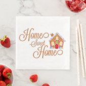Home Sweet Home Gingerbread House Papier Servet (Insitu)