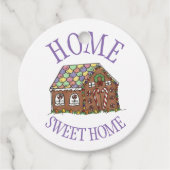 Home Sweet Home Gingerbrood House Holiday Bedankjes Labels (Voorkant)