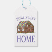 Home Sweet Home Gingerbrood House Holiday Cadeaulabel (Voorkant)