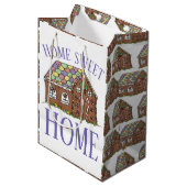 Home Sweet Home Gingerbrood House Holiday Medium Cadeauzakje (Voorkant Gekanteld)