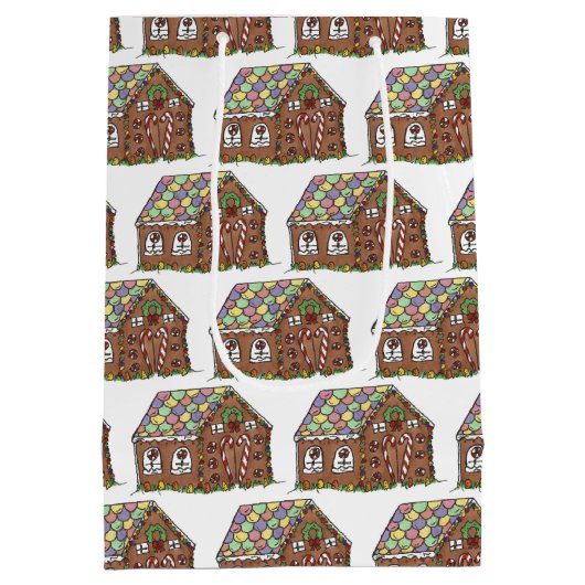 Home Sweet Home Gingerbrood House Holiday Medium Cadeauzakje (Achterkant)