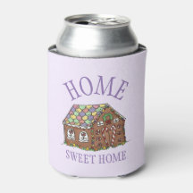 Home Sweet Home Gingerbrood House Holiday Paars