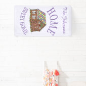 Home Sweet Home Gingerbrood House Holiday Spandoek (Insitu)