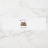 Home Sweet Home Gingerbrood House Holiday Waterfles Etiket (Enkel label)