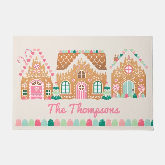 Home Sweet Home Gingerbrood Persoonlijke Doormat Deurmat (Voorkant)