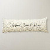 Home Sweet Home Goud Ombre Gespikkeld Lichaamskussen (Achterkant)