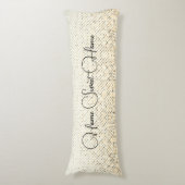 Home Sweet Home Goud Ombre Gespikkeld Lichaamskussen (Voorkant Verticaal)