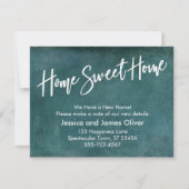 Home Sweet Home Grunge Blauwgroen Aankondiging (Voorkant)