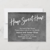 "Home Sweet Home" Grunge Grijs Aankondiging (Voorkant)