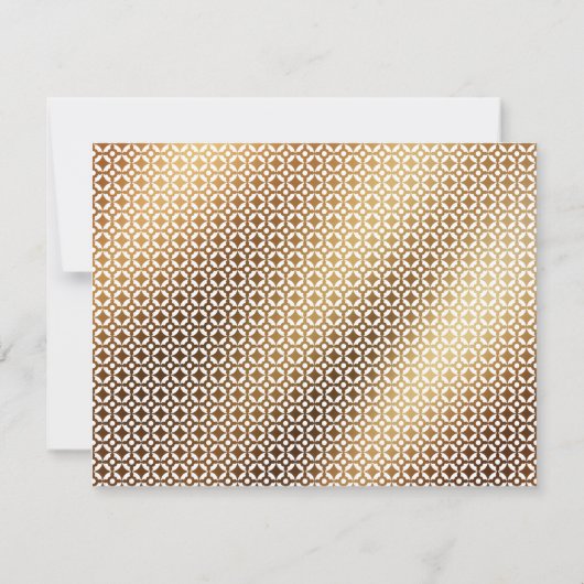 Home Sweet Home Handschrift Gouden Patroon Kaart (Achterkant)