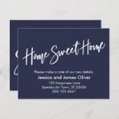 Home Sweet Home Handschrift Marine Aankondiging (Voorkant / Achterkant)