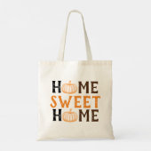 Home Sweet Home Happy Herfst Pumpkin Canvas tas (Achterkant)