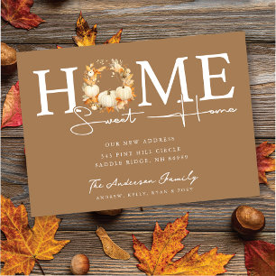 Home Sweet Home Herfst Bewegende aankondiging
