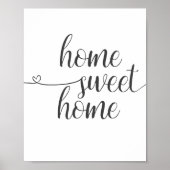 Home Sweet Home, Home-decor afdrukken Poster (Voorkant)