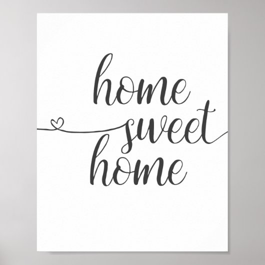 Home Sweet Home, Home-decor afdrukken Poster (Voorkant)
